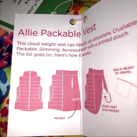 Lilly Pulitzer Allie packable navy vest - Picture 5 of 6
